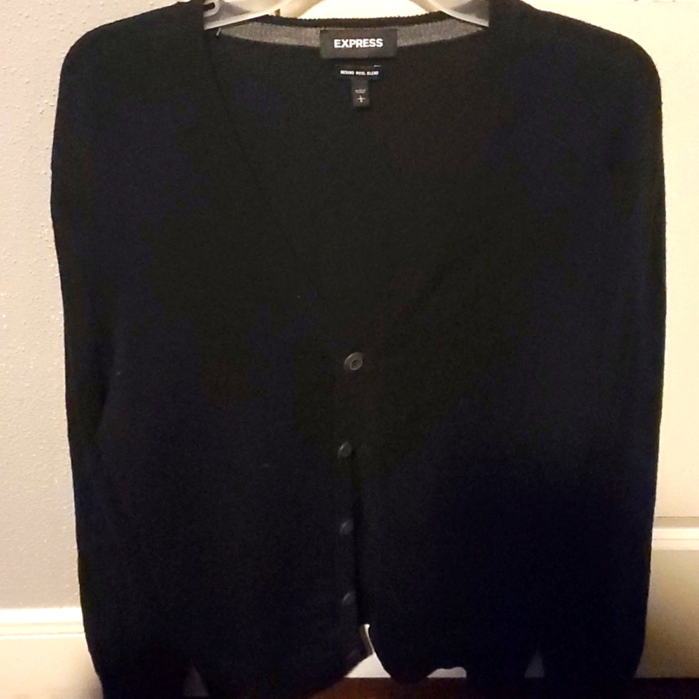 Express Large black cardigan